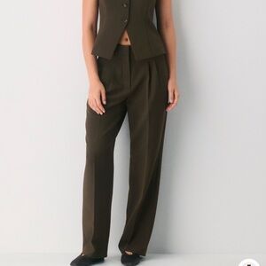 Aritzia Reessential Effortless Brown Women's Dress Pants